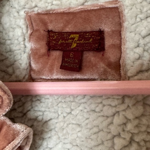 Girls 7 for all mankind Pink vest size 6 - Picture 4 of 5